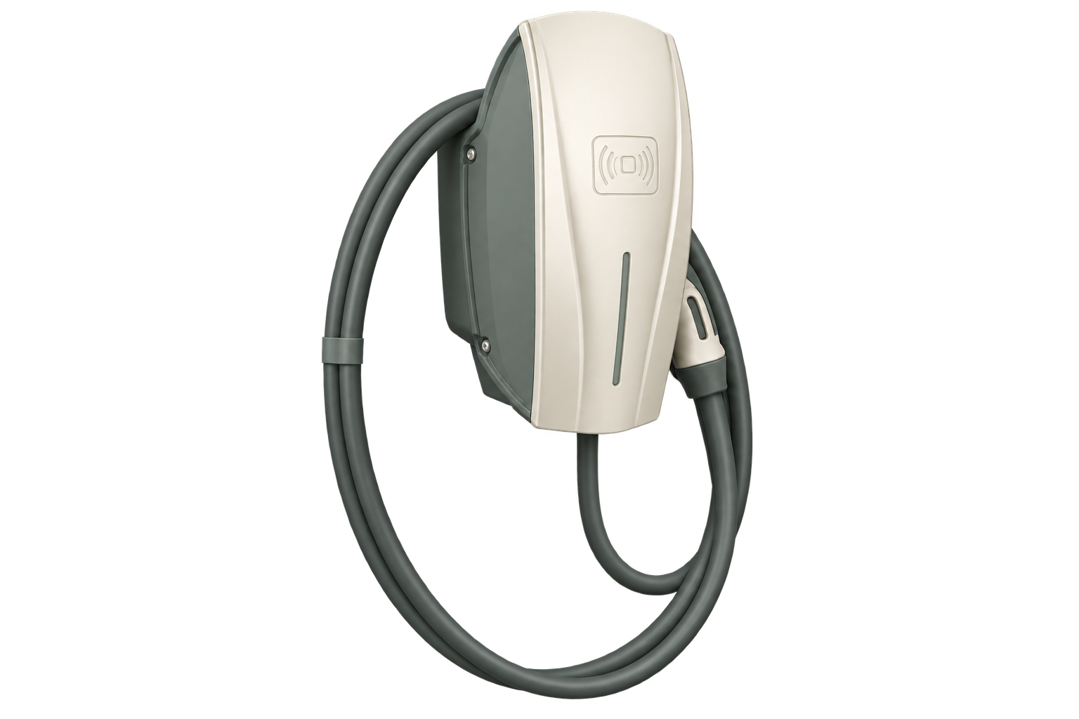 Illustration based on a ZJ BENY wall-mounted EV charger